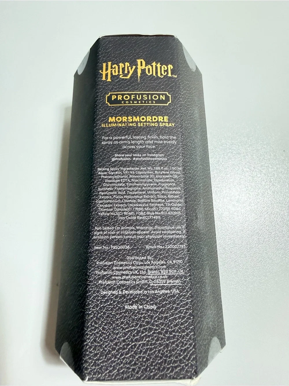 Harry Potter Morsmordre Illuminating setting spray NEW